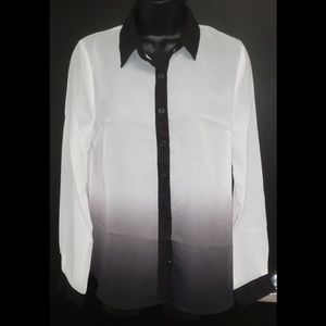 Black & White Sheer Blouse